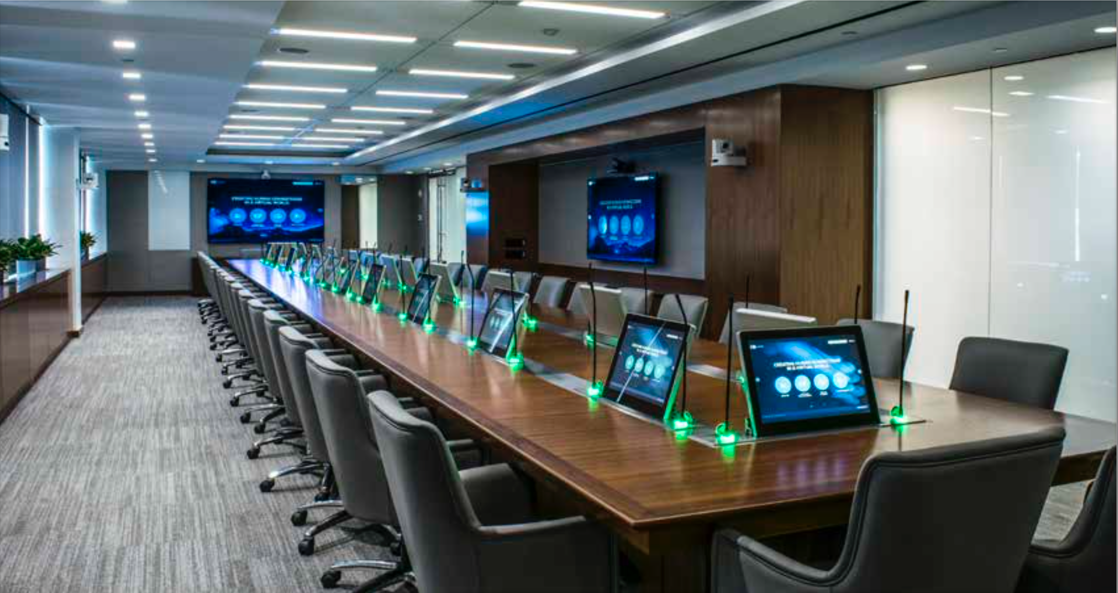 Corporate boardroom case study visual